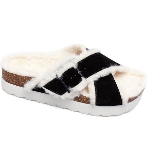 Lisa Vicky leather platform  slip-on leather sandal size 10 new - Picture 6 of 11